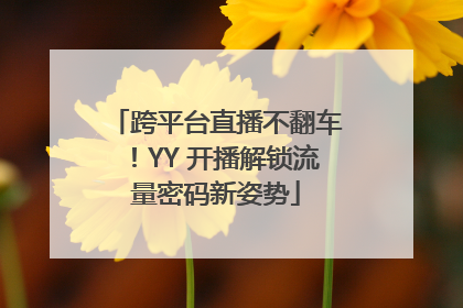 跨平台直播不翻车！YY 开播解锁流量密码新姿势