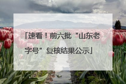 速看！前六批“山东老字号”复核结果公示