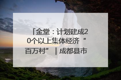 金堂：计划建成20个以上集体经济“百万村”｜成都县市新城高质量发展