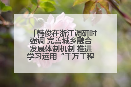 韩俊在浙江调研时强调 完善城乡融合发展体制机制 推进学习运用“千万工程”经验走深走实