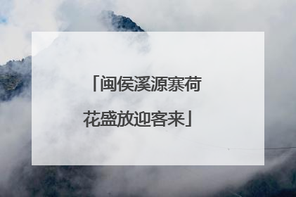 闽侯溪源寨荷花盛放迎客来