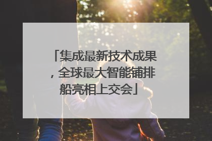 集成最新技术成果，全球最大智能铺排船亮相上交会