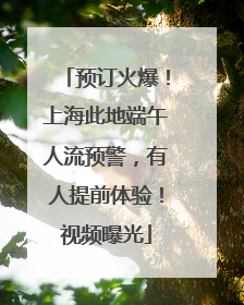 预订火爆！上海此地端午人流预警，有人提前体验！视频曝光