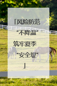 风险防范“不降温” 筑牢夏季“安全堤”