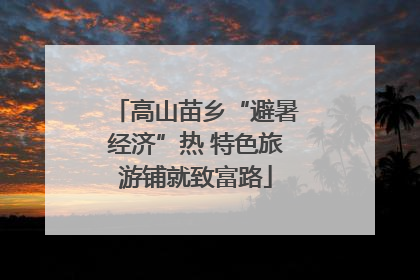 高山苗乡“避暑经济”热 特色旅游铺就致富路
