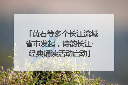 黄石等多个长江流域省市发起，诗韵长江·经典诵读活动启动