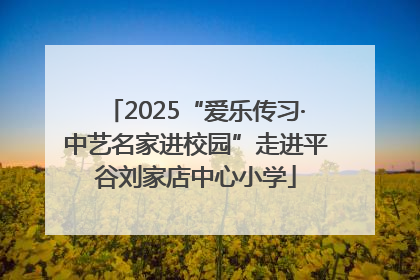 2025“爱乐传习·中艺名家进校园”走进平谷刘家店中心小学
