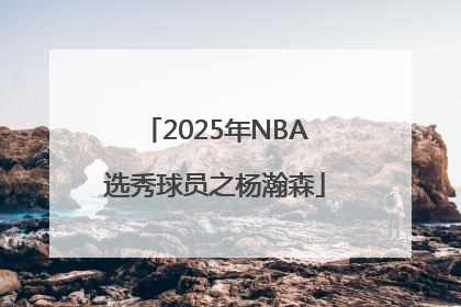 2025年NBA选秀球员之杨瀚森