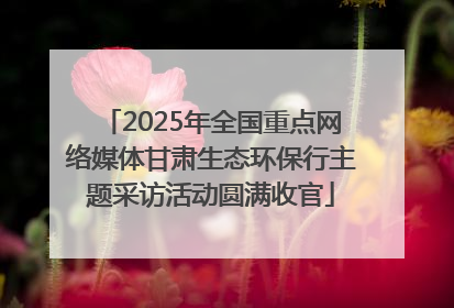2025年全国重点网络媒体甘肃生态环保行主题采访活动圆满收官