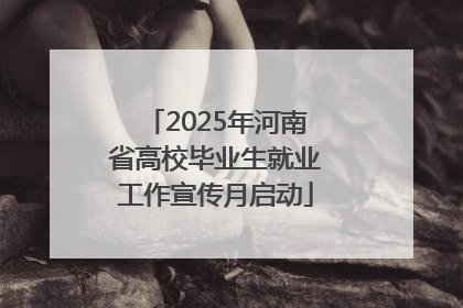 2025年河南省高校毕业生就业工作宣传月启动