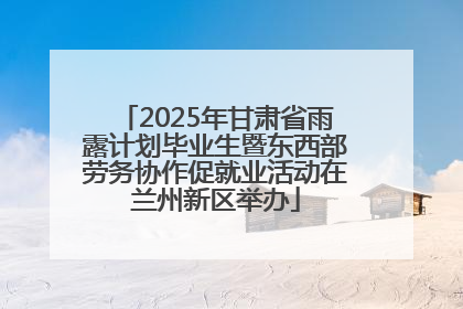 2025年甘肃省雨露计划毕业生暨东西部劳务协作促就业活动在兰州新区举办