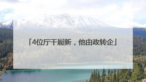 4位厅干履新，他由政转企