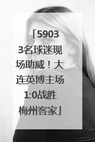 59033名球迷现场助威！大连英博主场1:0战胜梅州客家